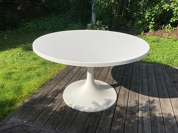 Asko Amigo - pyöreä 120 cm retropöytä 70-luku