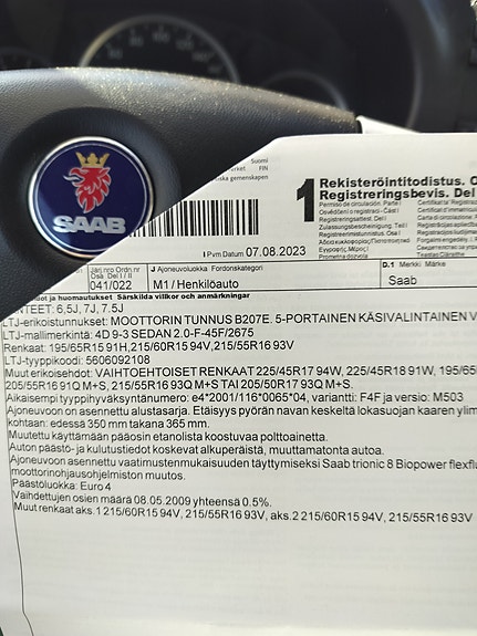 Saab 9-3 moottori