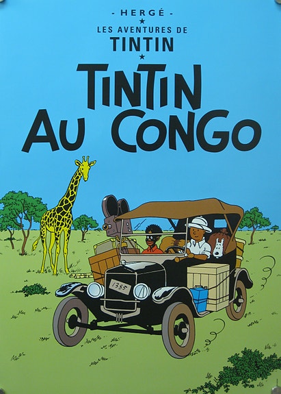 Juliste, yms. 010 – Herge – Tintti, Tintin Au Congo
