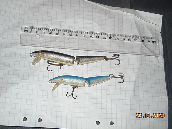 70-luvulta jointed tyyppinen Rapala vaappu