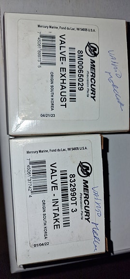 Mercury f30-f60 uusia venttiilejä