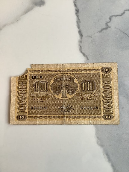 10 markan seteli (1922)