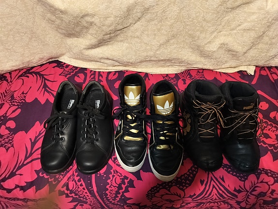 Sievi turvakengät 37, Adidas kengät 38, Puma kengät 37