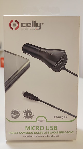 Celly Micro USB -autolaturi 5V / 2.1A