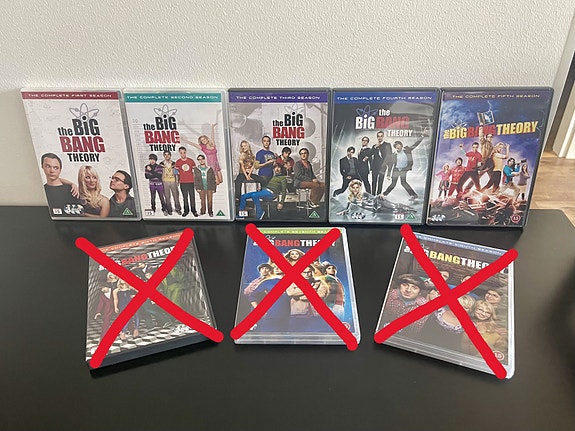 The Big Bang Theory kaudet 1-5 DVD