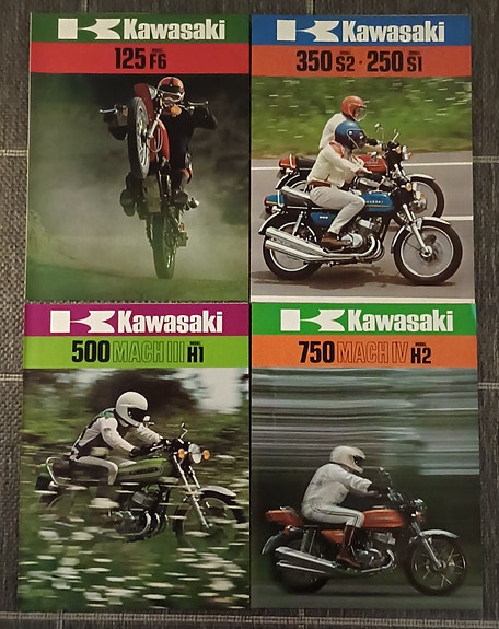Kawasaki esitteet 4kpl.(Nos uudet)