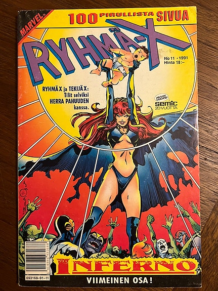 Ryhmä-X Marvel comics 11/1991 sarjakuva sarjakuvalehti