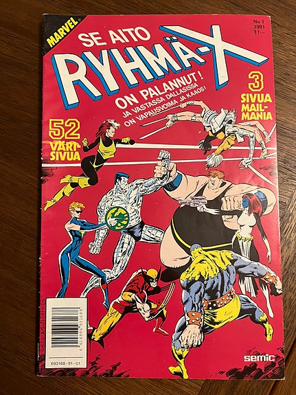 Ryhmä-X Marvel comics 1/1991 sarjakuva sarjakuvalehti