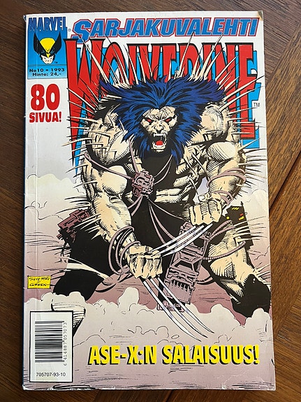 Sarjakuvalehti Marvel comics Wolverine 10/1993 sarjakuva