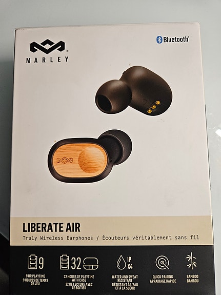 Marley Liberate Air -kuulokkeet, In-Ear, Langaton, Mikrofoni, Musta