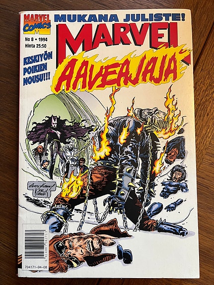 Marvel comics Aaveajaja Ghostrider 8/1994 sarjakuva sarjakuvalehti