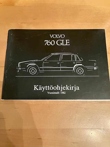 Volvo 760 GLE vuosimalli 1982 käyttöohjekirja