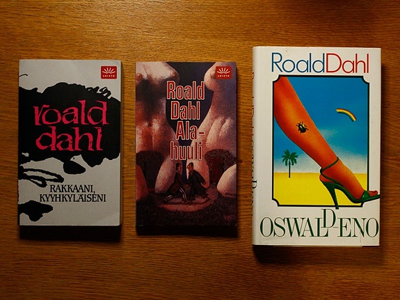 Roald Dahl 3 kpl kirjoja mm. Rakkaani kyyhkyläiseni