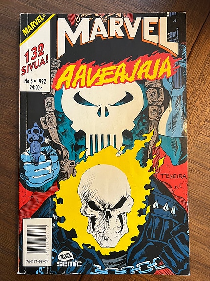 Marvel Comics Aaveajaja Ghostrider 5/1992 sarjakuva sarjakuvalehti