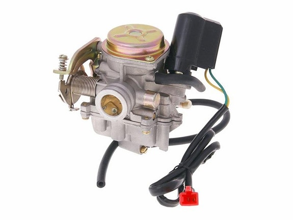 Kaasutin, 18mm, Metallikansi, Kiina-skootterit 4-T 50cc / Kymco 4-T / SYM 4-T