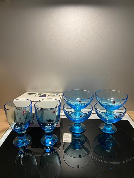 Iittala Verna juomalasit ja jälkiruokamaljat