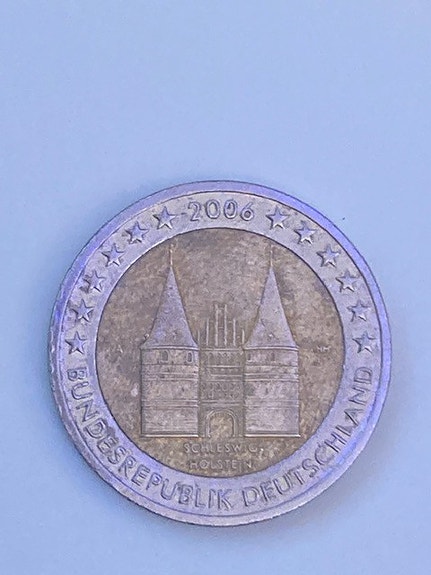 Saksa A 2006. Kaksi euroa. Schleswig-Holstein. Erikoisraha.