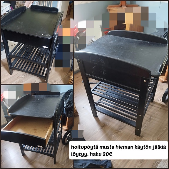 Troll Musta hoitopöytä