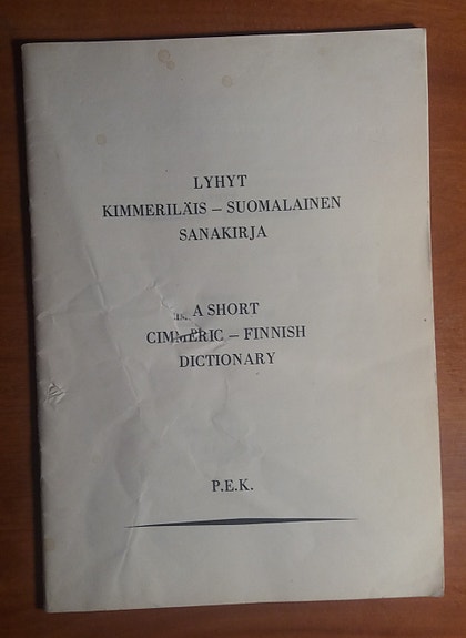 Lyhyt kimmeriläis-suomalainen sanakirja
