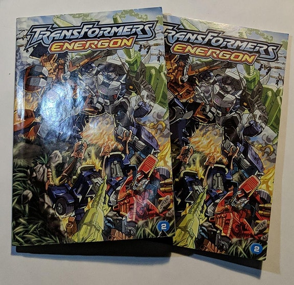 TRANSFORMERS ARMADA MINI COMIC CATALOG EURO 2002 HASBRO 2 kpl