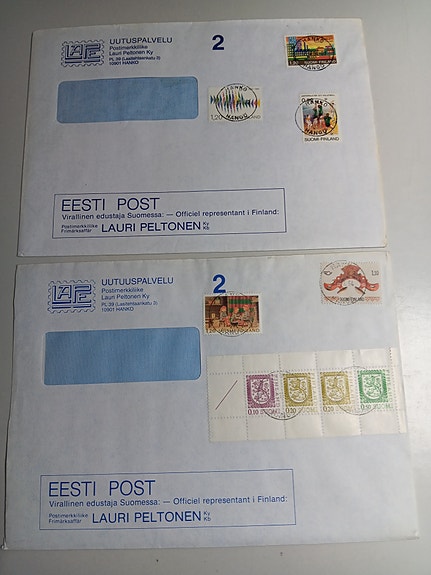 Postimerkkejä Suomi loistoleimoin 24 merkkiä