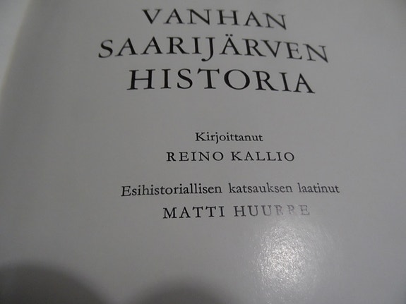Reino Kallio Vanhan Saarijärven historia kirja
