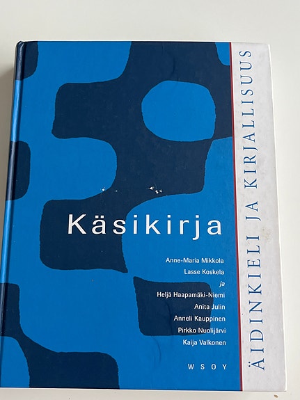Käsikirja äidinkieli ja kirjallisuus. Voidaan postittaa.