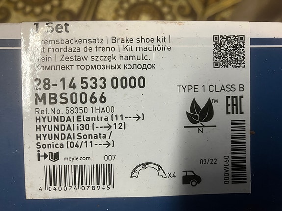 Uudet KIA/HYUNDAI Jarrukengät Varastolistaus