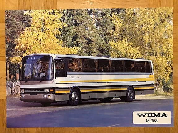 Esite Wiima M353 M 353 bussi linja-auto 1980-luku