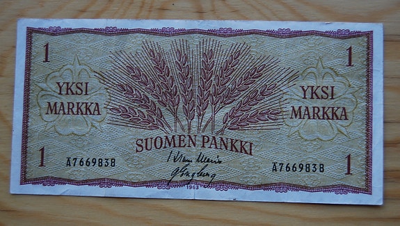 Suomen pankki 1 Markkaa 1963