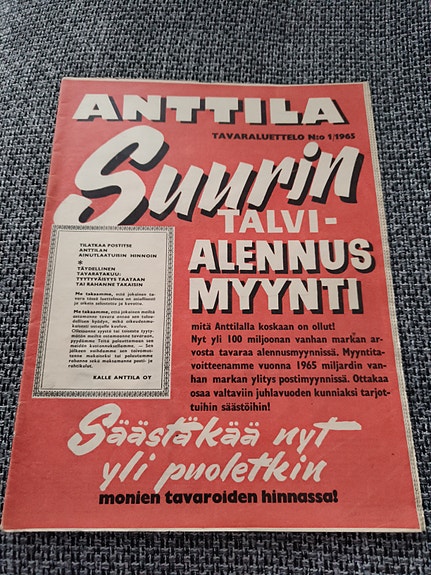 Anttila postimyyntiluettelo 1/1965