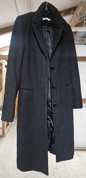 Line Collection pitkä villakangastakki