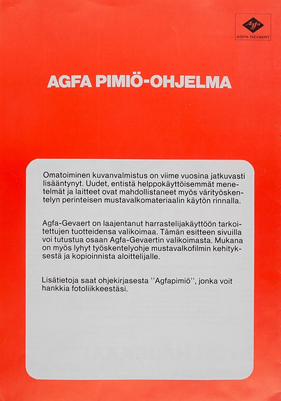 Agfa pimiö-ohjelma