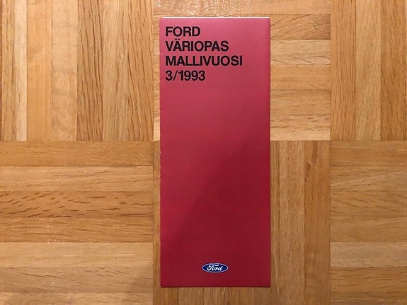 Esite Ford väriopas 1993 Escort - Mondeo - Scorpio - Fiesta