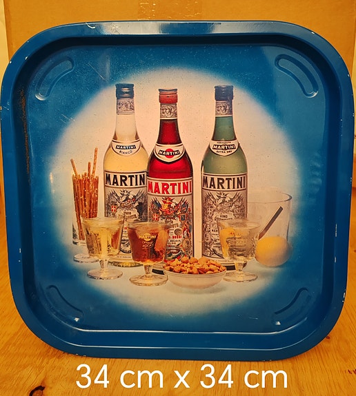 Martini peltitarjotin/taulu 1900-luku