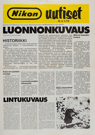 Nikon uutiset N:o 1/74