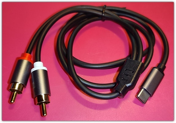 USB C - RCA urospistoke adapteri / 1m / 2m / 3m