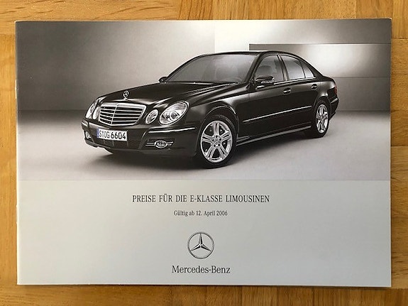 Hinnasto ja lisävarusteet Mercedes W211 E-sarja 2006 - esite