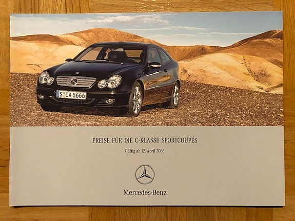 Hinnasto ja lisävarusteet Mercedes C-sarja Sportcoupe W203 CL203 2006