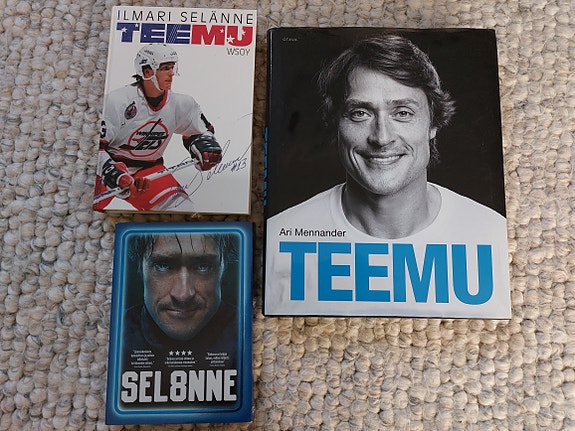 Teemu Selänne kaksi kirjaa ja dvd-video, Imatra/posti