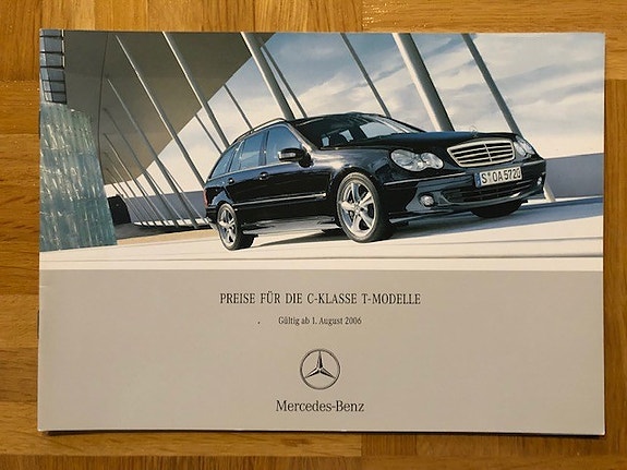 Hinnasto ja lisävarusteet Mercedes S203 C-sarja 2006 2007 - esite
