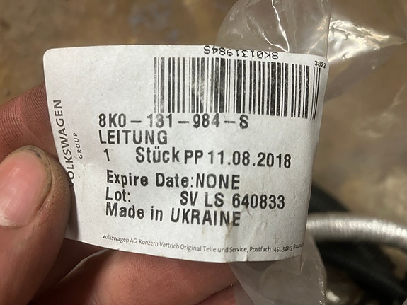 VW/Seat/Audi/Skoda AdBlue Säiliön Johtosarja Alkuperäinen 8K0 131 984 S