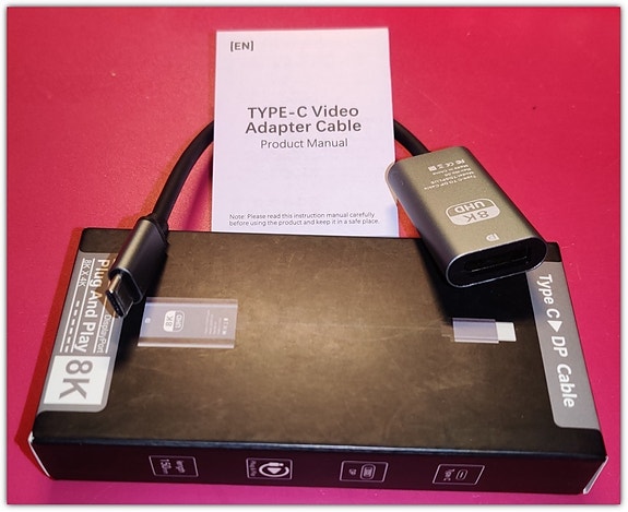 Uusi 8K 60Hz/4K 120Hz  USB C - Displayport muunnin