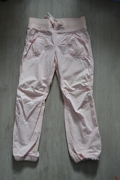 H&M vaaleanpunaiset housut 128cm
