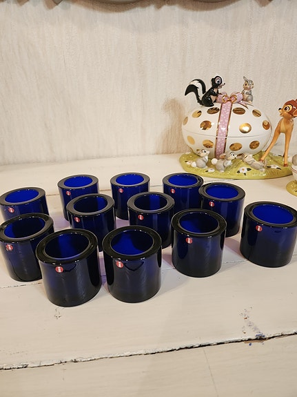 Iittala kivituikku koboltinsininen 12kpl yht 120€, yksittäin 11€/kpl