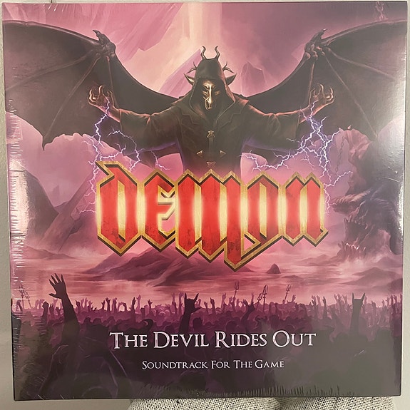 DEMON  The Devil Rides Out  (blue vinyl)