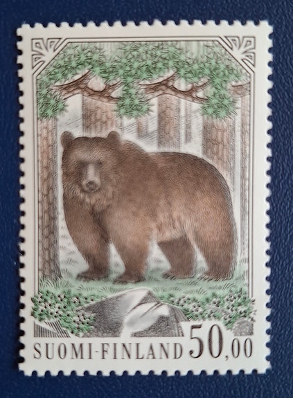 1989 postimerkki Karhu 50 mk