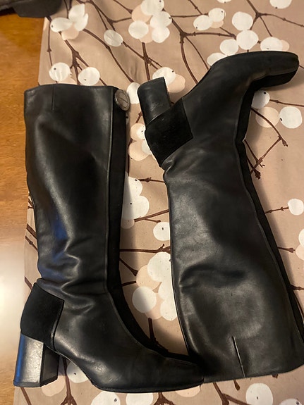 Karl Lagerfeld vintage nahkaa/ mokkanahkaa saappaat.