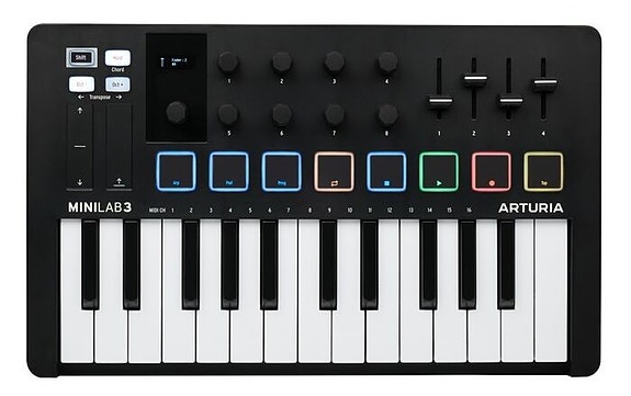 ARTURIA Minilab-3-BK USB Controller Keyboard, Black (uusi)