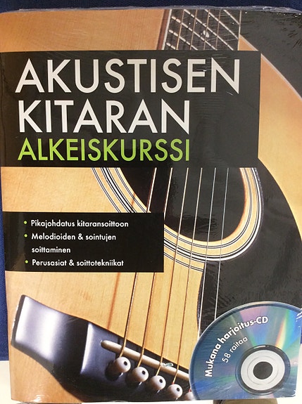Akustisen Kitaran Alkeiskurssi Kirja + Cd / Uusi